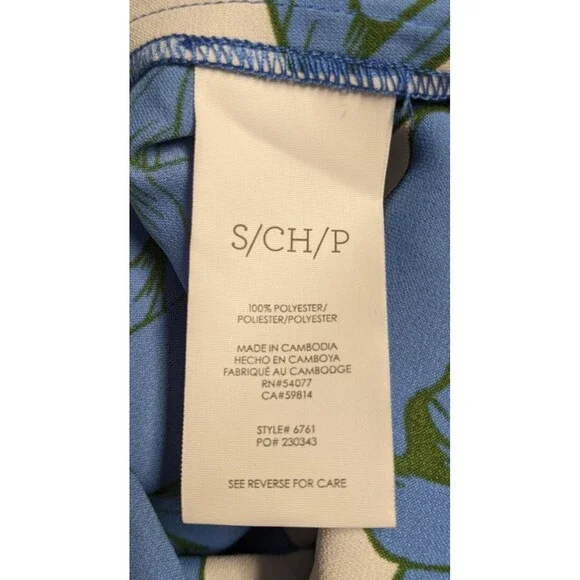 Cabi # 6761 Botanical Dress Floral Print Spaghetti Strap Ruffle Hem Dress Small - Picture 13 of 14